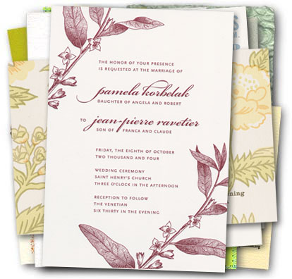 Korbelak Ravetier wedding invitation sample