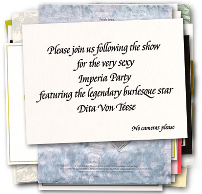 Imperia Party invitation sample