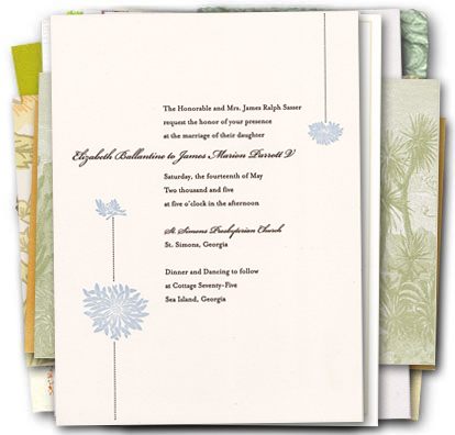 Sasser/Parrott wedding invitation sample